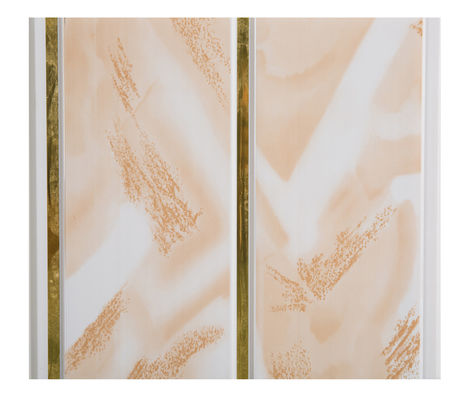Pannello in PVC con design marmorizzato per soffitto e parete, materiale decorativo per interni, ampie linee dorate, pannelli murali impermeabili per rivestimento bagno 250mm
