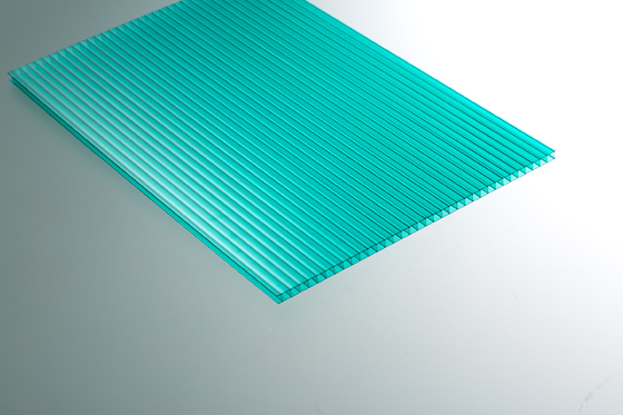 Grass Green Polycarbonate Roofing Sheets 2 Layer Flexibility Design