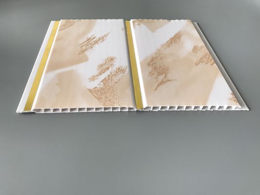 Pannello in PVC con design marmorizzato per soffitto e parete, materiale decorativo per interni, ampie linee dorate, pannelli murali impermeabili per rivestimento bagno 250mm