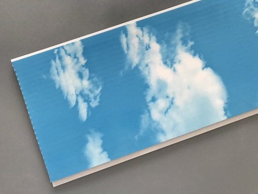 Caldo timbrando 250 pannelli del PVC del soffitto del × 7mm con cielo blu e le nuvole bianche