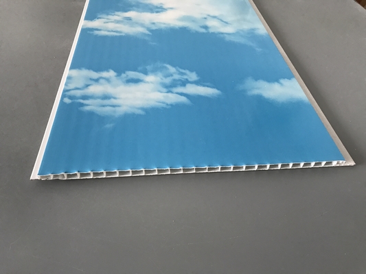 Caldo timbrando 250 pannelli del PVC del soffitto del × 7mm con cielo blu e le nuvole bianche