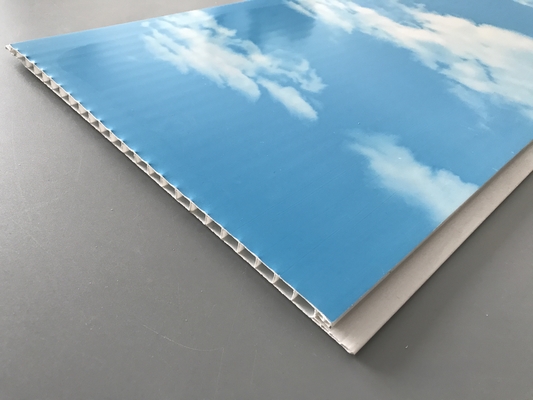 Caldo timbrando 250 pannelli del PVC del soffitto del × 7mm con cielo blu e le nuvole bianche