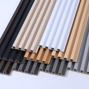 pannelli murali in WPC a basso costo per interni decorativi pannelli laminati in pvc per il design della griglia di sfondo