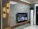 Pannello da parete 3D in pvc pannello decorativo a fiocco in WPC pannello di rivestimento da parete in marmo di colore di grano di legno