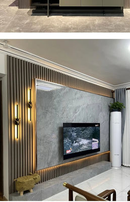 23 mm pannello a parete in PVC a piombo impermeabile interno Wpc rivestimento in fibra di bambù Rejilla De Pvc decorativo