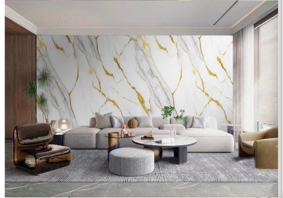 Piatti di marmo UV solido in PVC impermeabile per pareti decorative 1220x2440x3mm