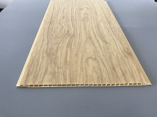 7Spessore.5 mm Pannelli in legno in PVC resistenti alla corrosione per soffitti / pareti Rivestimenti di soffitto in PVC giallo