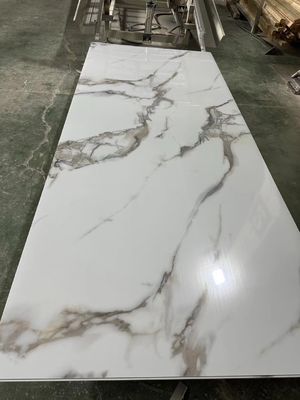 Lastre di marmo UV a colori popolari per decorazioni murali interne, facili da installare