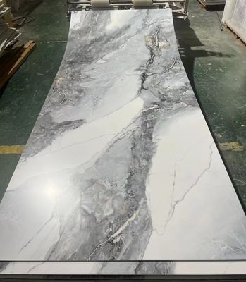 Lastre di marmo UV a colori popolari per decorazioni murali interne, facili da installare