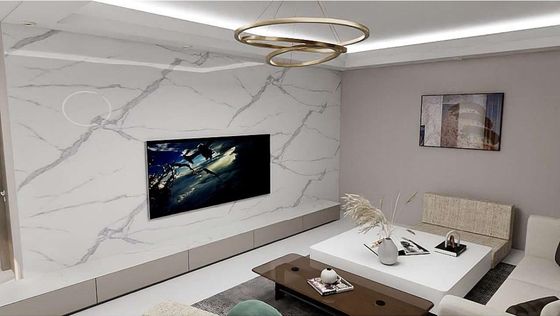vendita a caldo 3 mm foglio di marmo UV pannello di parete in PVC bianco 1220*2440mm pannello UV per parete decorativa interna