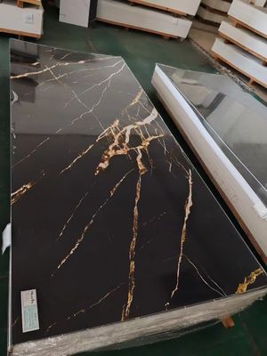 4 * 8ft pannello di marmo UV di colore popolare PVC fogli di marmo UV più economici pannello murario decorativo facile da installare