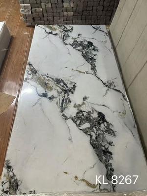 Lamina marmo UV pannello UV marmo brillante 1.22×2.44m pannello de pared SPC hoja de marmo stampaggio a caldo pannello di parete in pvc marmo