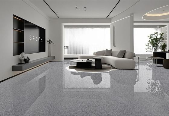 Rivestimento per pavimenti epossidici effetto marmo a specchio, vernice per pavimenti resistente all'usura, durevole, con sabbia colorata