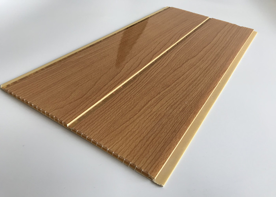 Pannelli in PVC effetto legno con scanalatura centrale, facili da installare, pannelli in PVC ignifughi