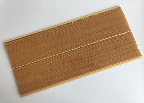 Pannelli in PVC effetto legno con scanalatura centrale, facili da installare, pannelli in PVC ignifughi