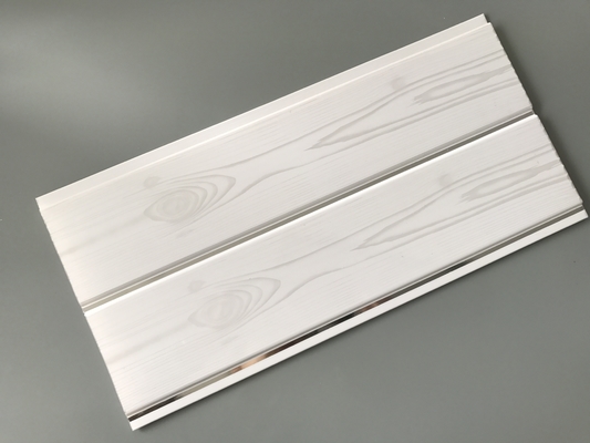 Pannelli di plastica della fodera della parete della superficie di stampa, incorniciatura di legno bianca per le pareti
