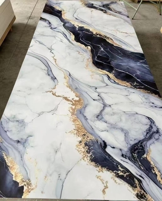 pannello di parete in marmo rivestito UV ad alta lucentezza impermeabile